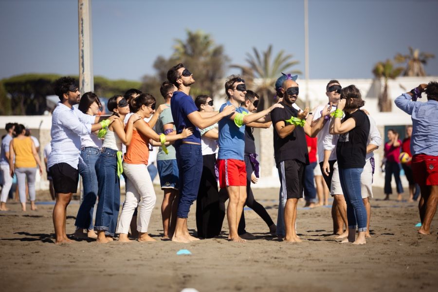 A team-building event on the beach for BIP